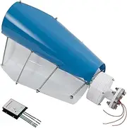 48v,9000W Wind Turbine Generator, 2 Blades Power 12V 24V 48V with Hybrid Solar Charger System for Farm RV Home Use