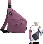 2023 New Personal Flex Bag - Side Crossbody Backpack for Outdoor, Waterproof Personal Shoulder Pocket Bag (C-Purple)