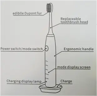 Puma TAKATA PM5812超音波電動牙刷4套 sonic electric toothbrush各含刷頭兩支;充電座; USB插頭; 外盒及說明書