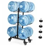5 Gallon Water Bottle Holder with 4 Wheels, Heavy Duty Foldable Water Jug