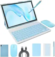 10 inch Tablet Android 14 Tablets 2 in 1 With Keyboard Case Mouse Stylus Android