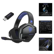 G06 Dual Wireless Gaming Headset with Microphone for PS5, PS4, PC - 23ms Low ...