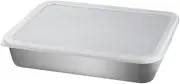PRETYZOOM Stainless Steel Food Pan Rack Roasting Pan Set Kitchen Preparation Tray