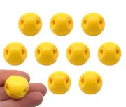 10PK Spare Molecular Model Balls with 4 Holes, 2.2cm - Yellow - Eisco Labs
