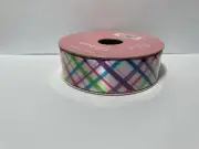 Criss Cross Stripe Ribbon Birthday Spring 7/8" 9' Nicole Craft Trim 1 Roll