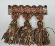 10 yards Quality Chenille Tassel Fringe Trim Lavish Java Brown Cinnamon Gold