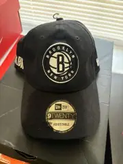 New Era Men's NBA Basketball Brooklyn Nets Black 9FORTY Adjustable Hat