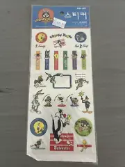 Looney Tunes Sticker Sheet Tasmanian Devil Tweety Bird