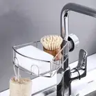 Bathroom Sink Sponge Holder Soap Dispenser Caddy Organizer Faucet Soap Holder