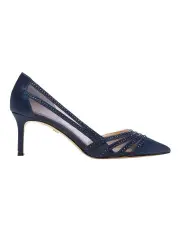 [NINA] Noreen Heeled Shoes in New Navy Luster Satin