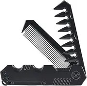 Travel Comb, Mustaches Comb, Foldable, Fine Wide Tooth For Travel, Mini Styling Tool, Barber Oil Head Hair Care For Grooming Mustaches Salon