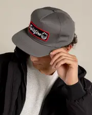 [Spitfire] Spitfire Men's Courier Patch Snapback Cap in Charcoal/Black One Size Charcoal/Black