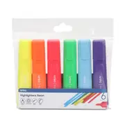 6 Pack Highlighters - Neon