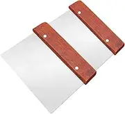 FELTECHELECTR 2Pcs Stainless Steel Dough Scraper Pastry Cutter for Easy Dough Cutting Scraping and Chopping Baking and Cooking Smooth Surface Kitchen Tool