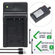 NP-BX1 Battery (2-Pack Li-ion 3.6v 1240mAh ) +USB Charger Set for Sony NP-BX1/M8