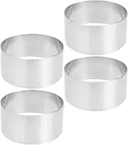 PRETYZOOM 4Pcs Stainless Steel Cake Mousse Mold Set Baking Tools for Mousse Cakes and Cookies for Decorating Pastries Easy to Clean and Maintain