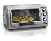 Hamilton Beach 6 Slice Countertop Toaster Oven With Easy Reach Roll-Top Door, Ba