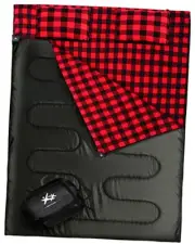 Double Sleeping Bag Flannel for Adults Kids, Queen Size for 2 Person with 2