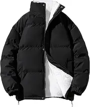 [Maiyifu-GJ] Men's Winter Down Jacket Coats Lightweight Warm Thicken Overcoat Windproof Outerwear for Snow Hiking