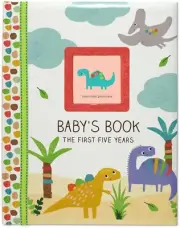 Peter Pauper Press -Baby's Book The First Five Years Dinosaur Baby Record Book