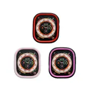 Nevenka 3 Pcs Bi-Color Silicone Protective Case Set for Apple Watch S8 Ultra-E