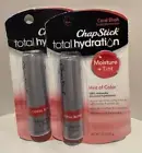 Lot of 2 Chapstick Total Hydration Coral Blush Tinted Lip Care - Fast