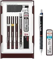 rOtring Isograph S0699380 Fineliner and Pencil College Set with 3 Technical Pens (0.25mm, 0.35mm, 0.50mm) and Mechanical Pencil (0.5mm), Refill Set