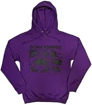 [Rock Off officially licensed products] Olivia Rodrigo Threshold Lips Grid Pullover Hoodie S Purple