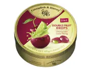 Cavendish and Harvey Double Fruit Cherry Drops Filled With Lime Tin Sweets 175g