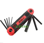 8pcs MM Metric Folding Pocket Hex Allen Key Wrench Driver Set Easy Grip New