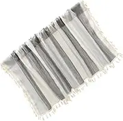 GOOHOCHY Short Curtain for Kitchen and Bedroom Stylish Privacy Drapes for Windows Deep Grey Cafe Curtains for Living Room Bathroom and Closet Decor