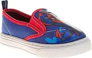 [JOSMO] Marvel Spider-Man Slip-On Sneakers for Boys Low Top Canvas Shoes Spidey Casual Sneakers (Sizes 7-10 Toddler, 11-12 Little Kid)