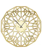 Peyton Lane Geometric Aluminum Wall Clock With Cut Out Design