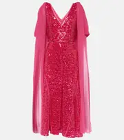 [Erdem] Erdem Sequined midi dress AU 14 pink