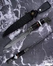 EXCLUSIVE KNIFE HUNTER'S LEGACY: "SÆX OF EALDAN" FORGED DAMASCUS STEEL PRUCIAK
