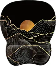 Ergonomic Mouse Pad with Wrist Support, Mousepad with Memory Foam Wrist Rest and