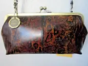 Patricia Nash Potenaz Abstract Animal Framed Tooled Leather Crossbody Purse – NW