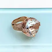 Swarovski Crystal 'Matador' Ring in Blush/Rose Gold, Size 52/US 6, Factory New