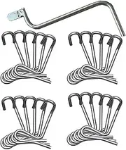 20 Pack Heavy Duty Barbed Wire Fence Tightener - Professional Metal Stretching Tool with Ergonomic Handle, Rust-Resistant Garden Fence Repair Kit for Farm, Ranch & Pasture Maintenance