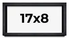 17x8 Shadow Box Frame Black | 1 Inches Deep Real Wood Farmhouse Shadowbox Displa