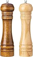 2Pcs Salt Grinder, Adjustable Coarseness Pepper Mill with Ceramic Rotor, 8in Refillable Salt Grinder for Kitchen Home Restaurant Use