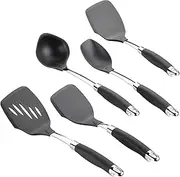 [Anolon] SureGrip Gadgets Nonstick Utensil Kitchen Cooking Tools Set, 5 Piece, Graphite