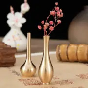 Mini Pure copper vase gold decor living room Antique vase unique flower v Hw rf