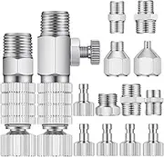 14 Pieces Airbrush Adapter Set Airbrush Quick Disconnect Fittings Hose Quick Release Adapter for Air Compressor