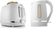 1.7 Litre Kettle+2 Slice Toaster White (Set of Both)