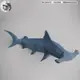 下殺-【贈送製作工具】3D立體紙模型 鯊魚 錘頭鯊 海洋動物客廳壁飾 手工摺紙藝DIY製作工具材料包 壁掛牆飾 裝飾擺