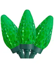 Northlight 50ct Green LED Faceted C9 Christmas Light Set