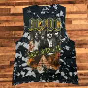AC/DC ACDC Highway to Hell TIE DYE Sleeveless Tee Officially Licensed