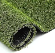 Ileading Realistic Artificial Grass Turf 3x5FT Indoor Outdoor Rug Fake Grass Rug Dog Grass Mat with Drainage Holes Natural Synthetic Grass Mat for Backyard Patio Garden Balcony Playground