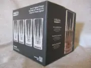 Set of 4 Mikasa Franklin Highball Old Fashioned Glasses 12 Oz Lead-Free Crystal